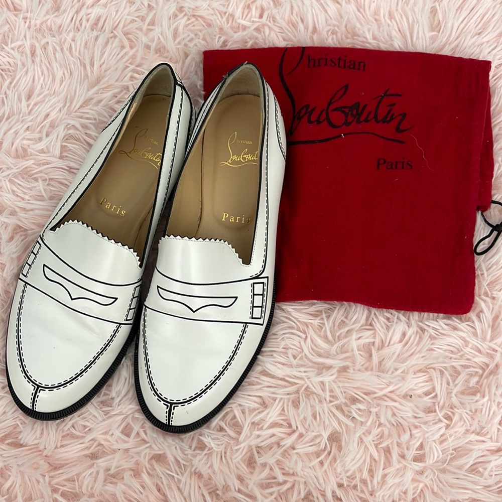 Authentic Women’s Christian Louboutin ‘MocaLaureat’ Loafers.